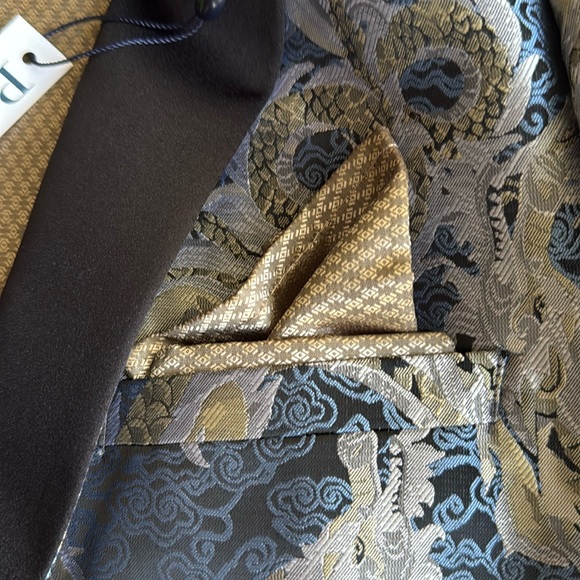 Men’s  Sports Coat, Paisley and Gray.  Size 38 Reg - slim fit NWT - Picture 3 of 13